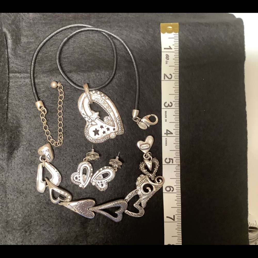 Chico’s necklace heart set.